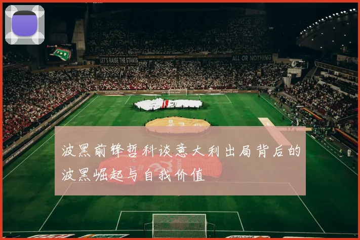 波黑前锋哲科谈意大利出局背后的波黑崛起与自我价值